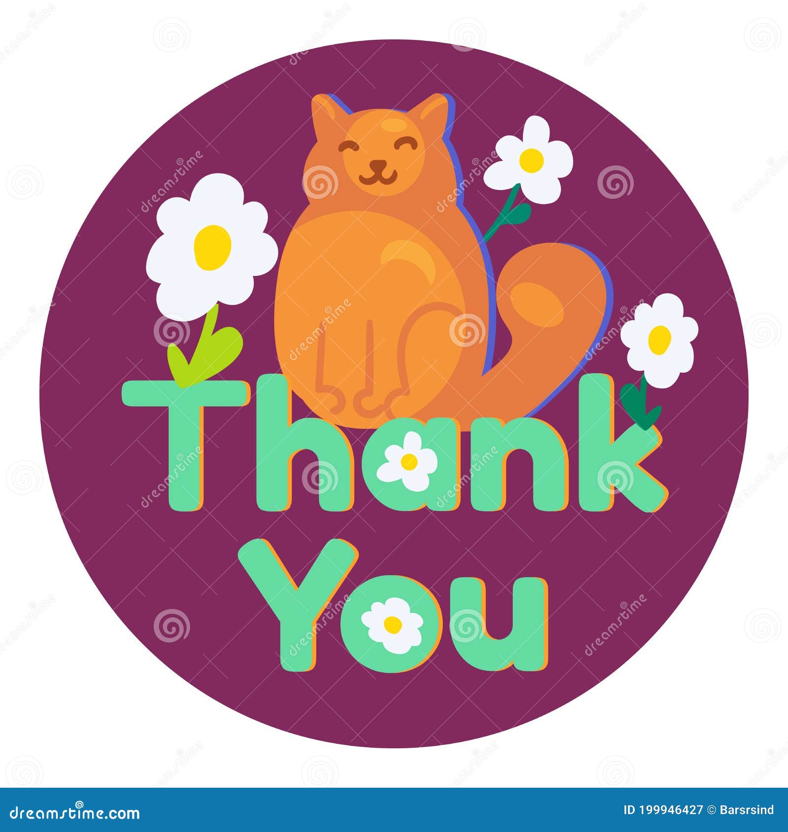 Thank You Color Printable Sticker Stock Illustration - Illustration of  appreciation, patch: 199946427