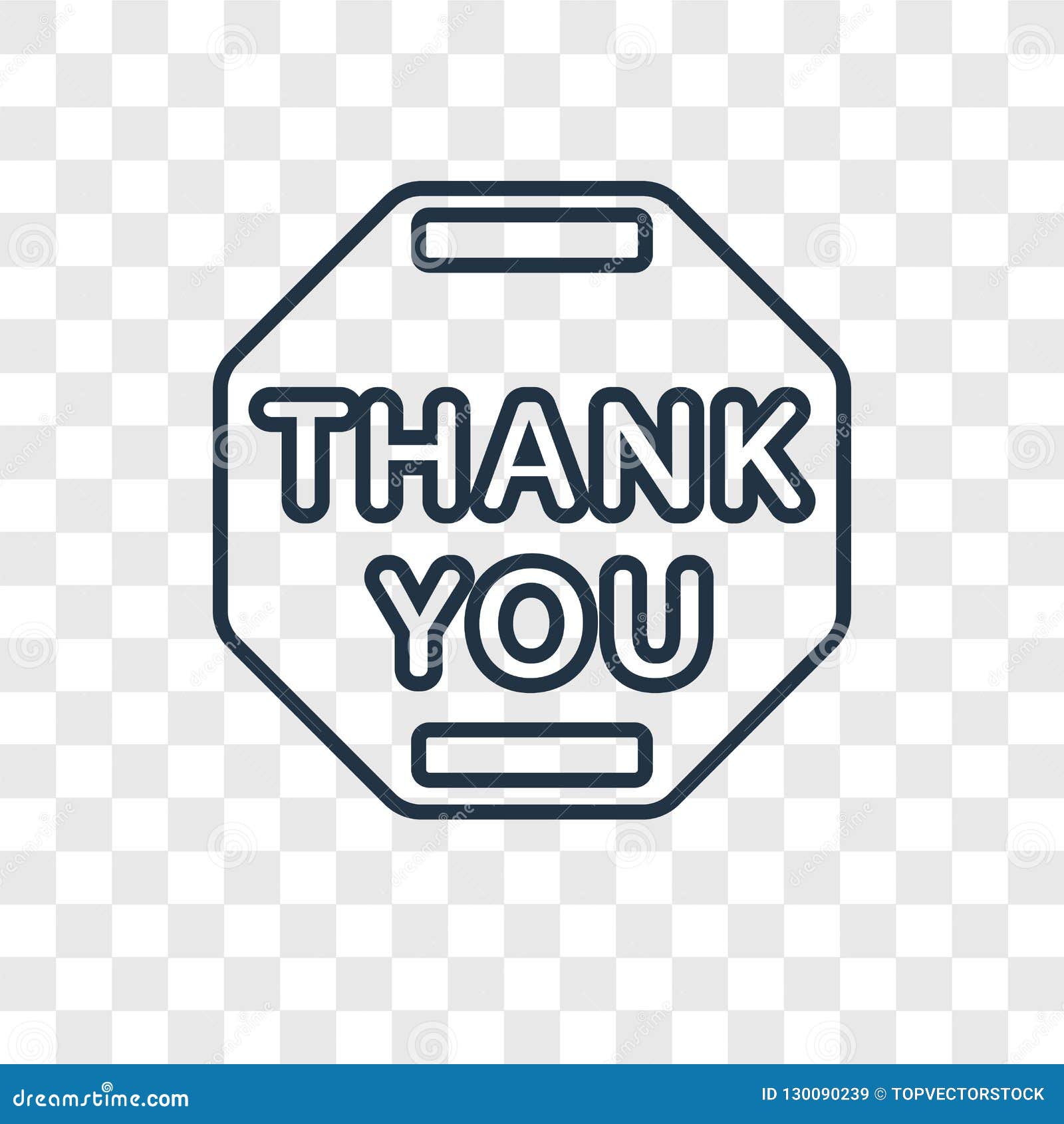 Thank You Concept Vector Linear Icon Isolated on Transparent Background, Thank  You Concept Transparency Logo in Outline Style Stock Vector - Illustration  of lettering, greeting: 130090239