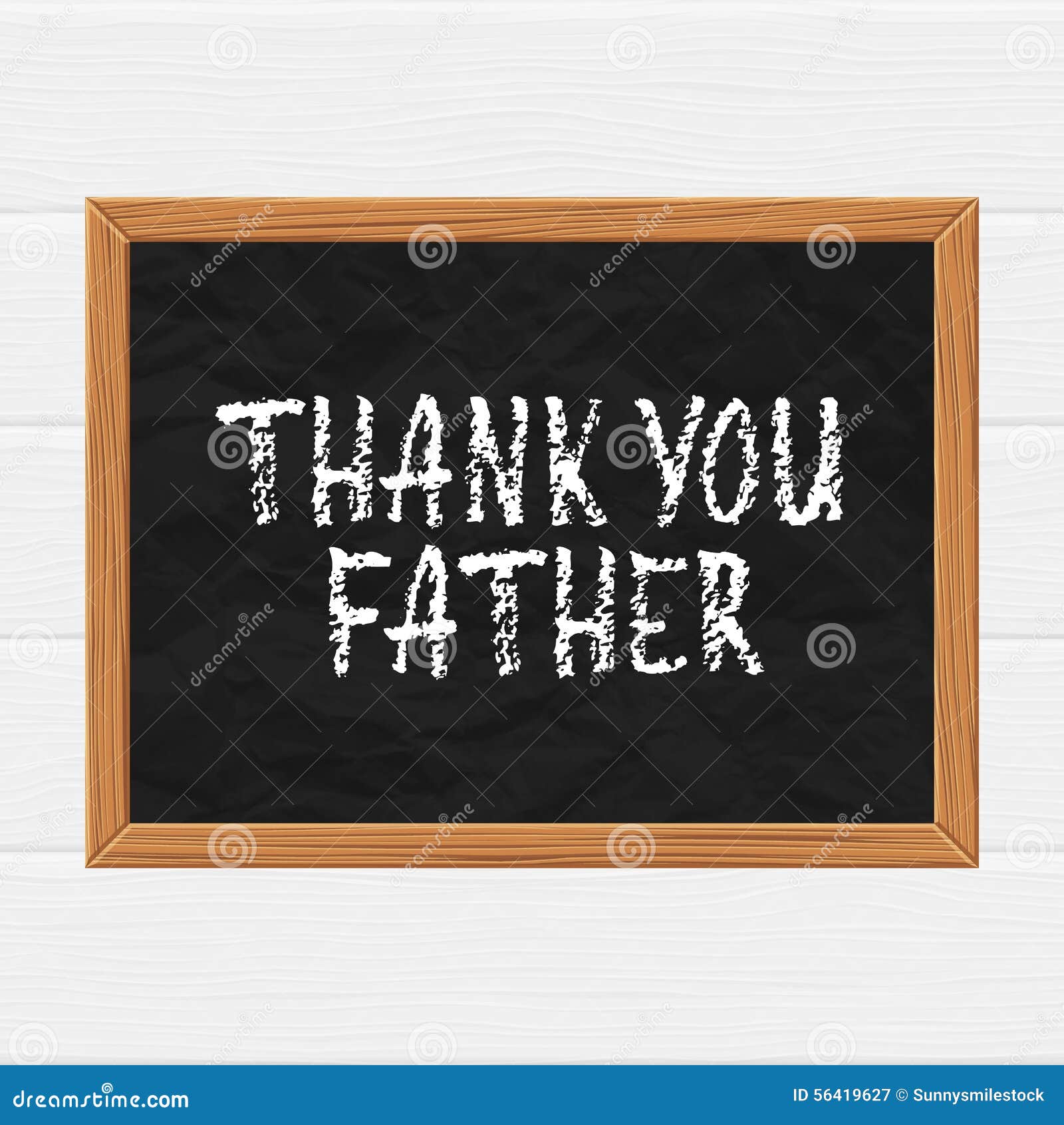 `Thank You Father` Lettering Poster Vector Illustration | CartoonDealer