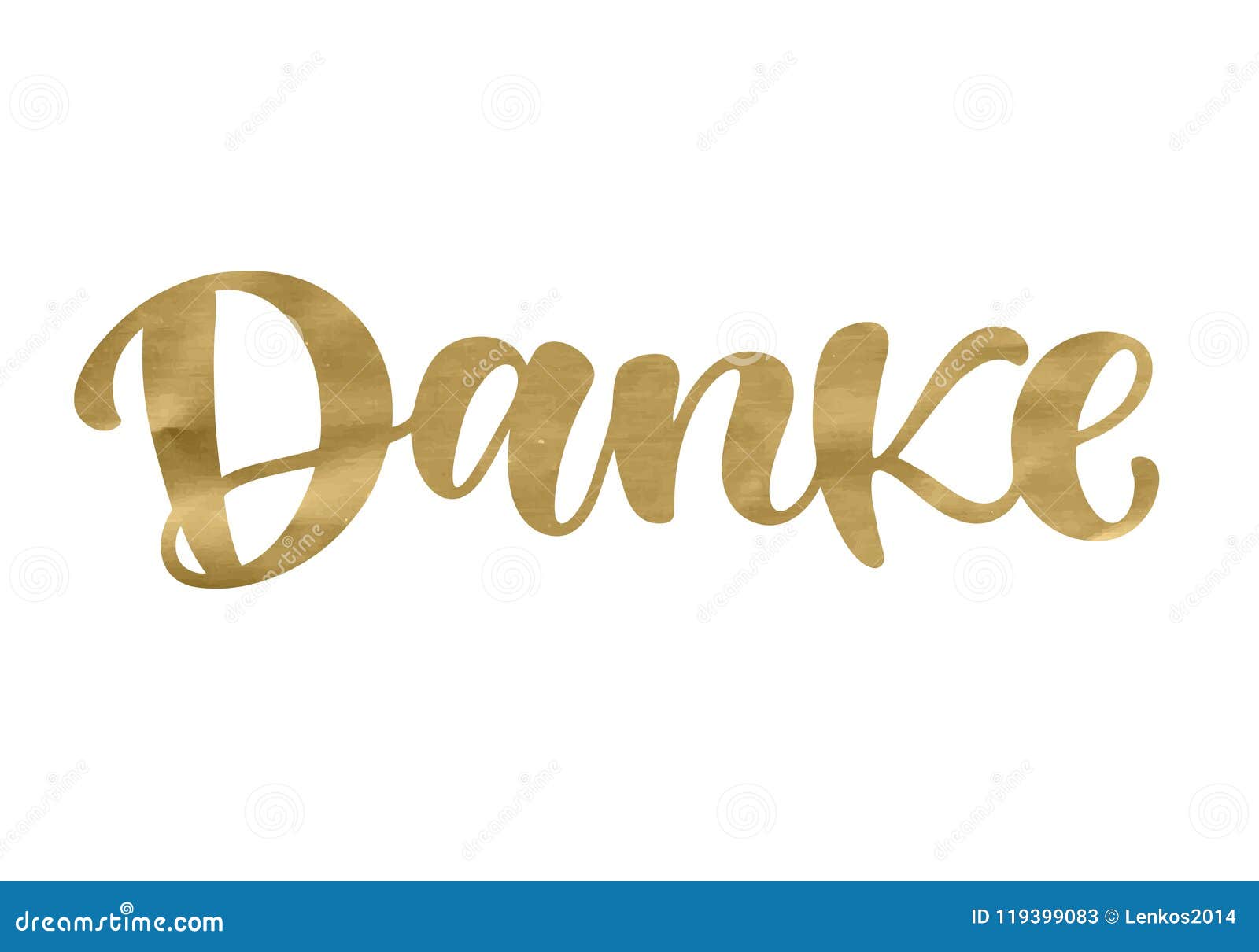 Thank You In German Language Lettering With Modern Hand Writing Calligraphic With Golden Trendy Color Vector Stock Vector Illustration Of Celebration Golden