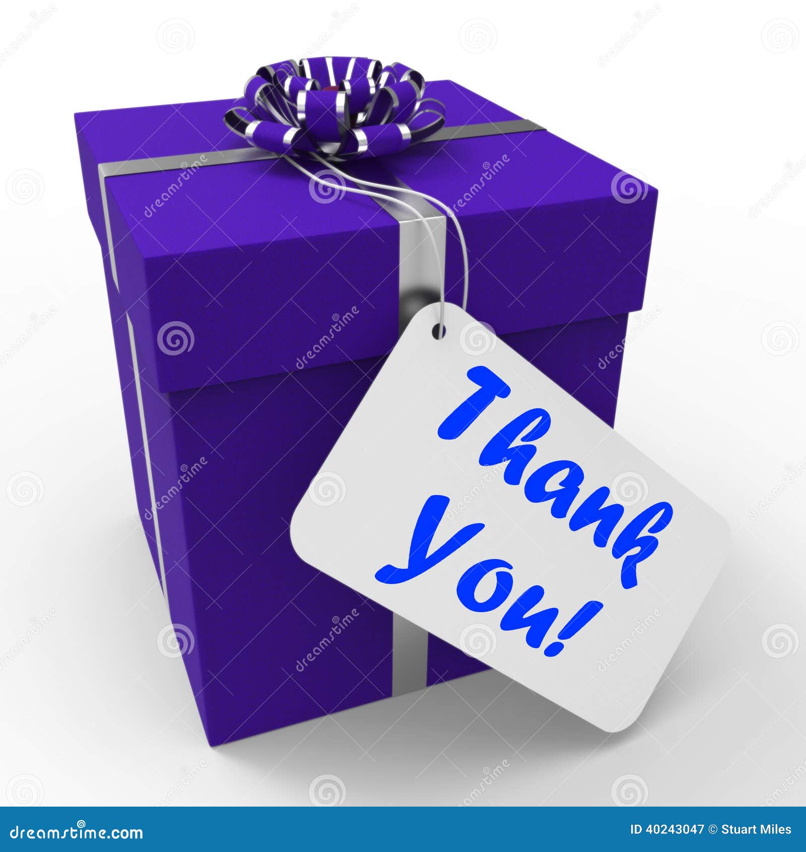 Thank You Gift Means Grateful and Appreciative Stock Illustration
