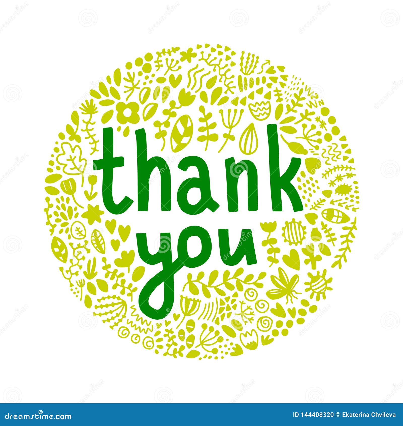 Thank You Clip Art Green