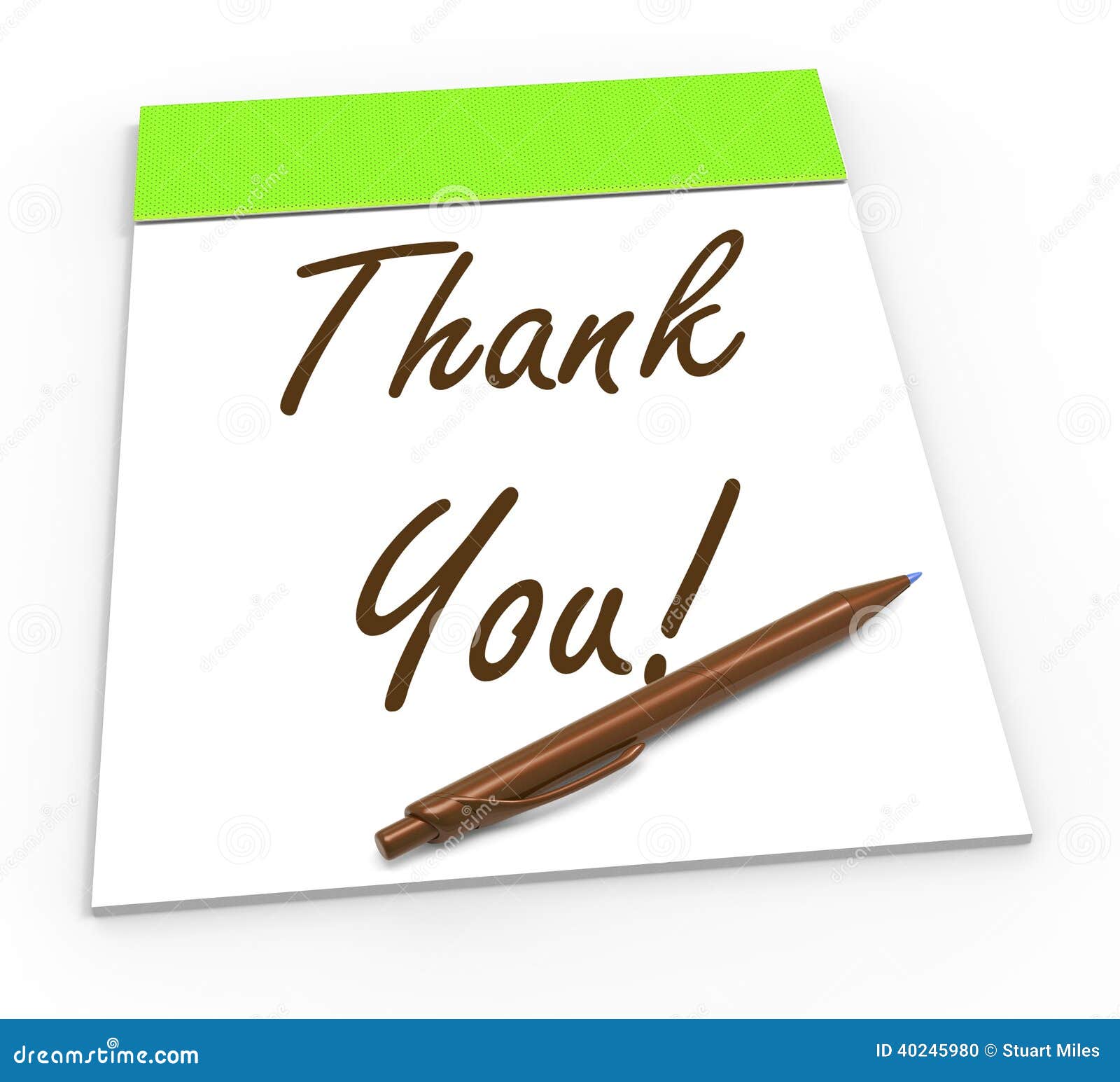 Thank You Notepad Means Gratitude And Stock Illustration Image 40245980