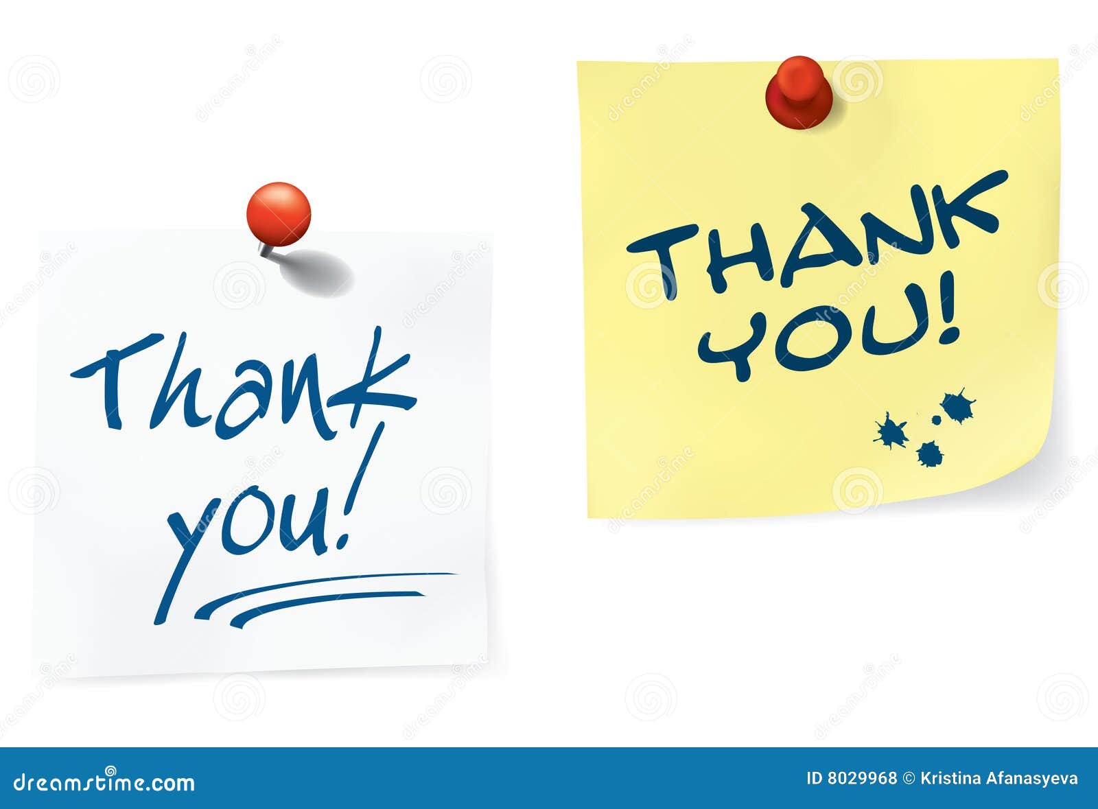 Thank You Notes Set stock vector. Illustration of text 8029968