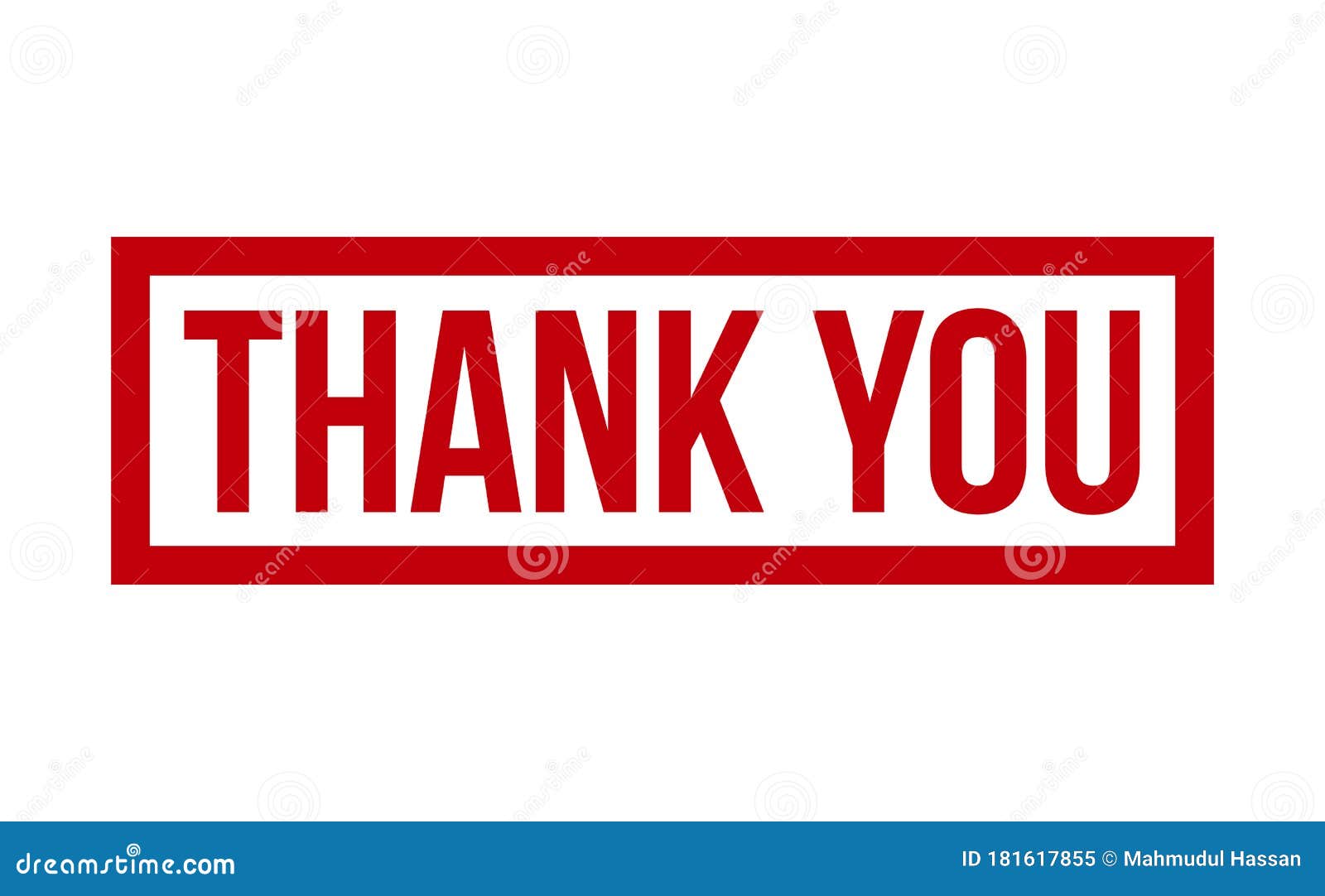Thank You Rubber Stamp. Red Thank You Rubber Grunge Stamp Seal Vector
