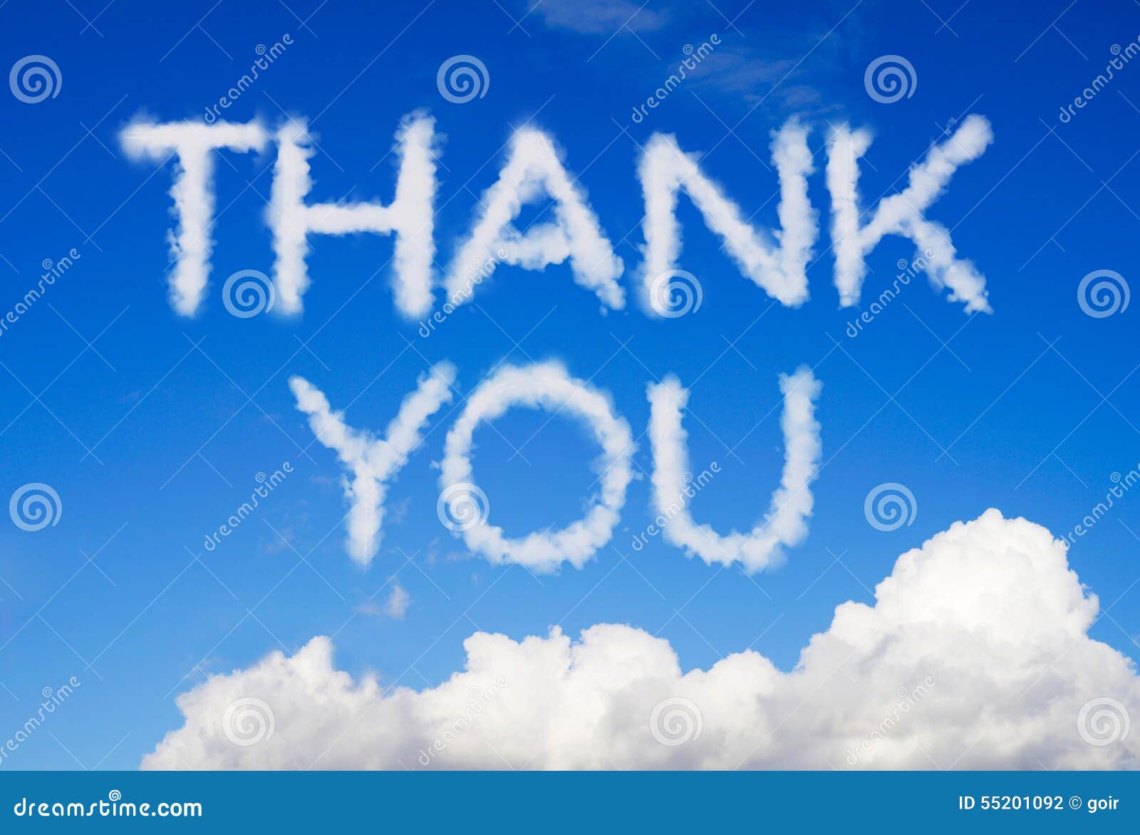 Thank you sky message stock illustration. Image of smoke 55201092