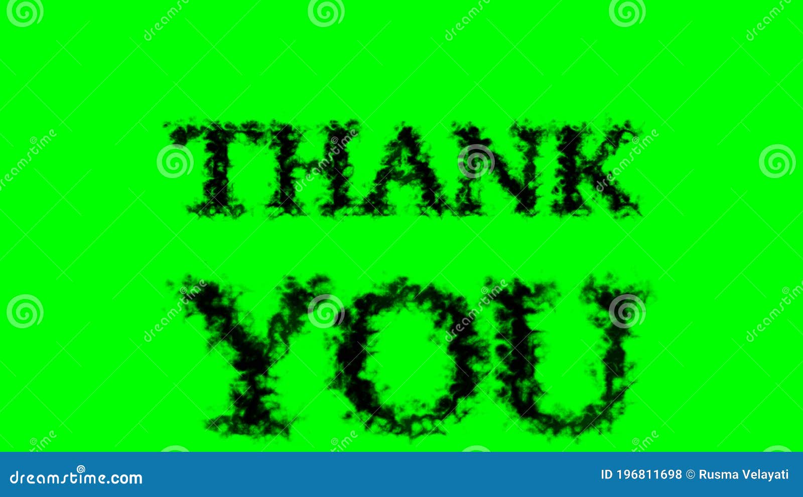 Thank You Smoke Text Effect Green Isolated Background Stock ...