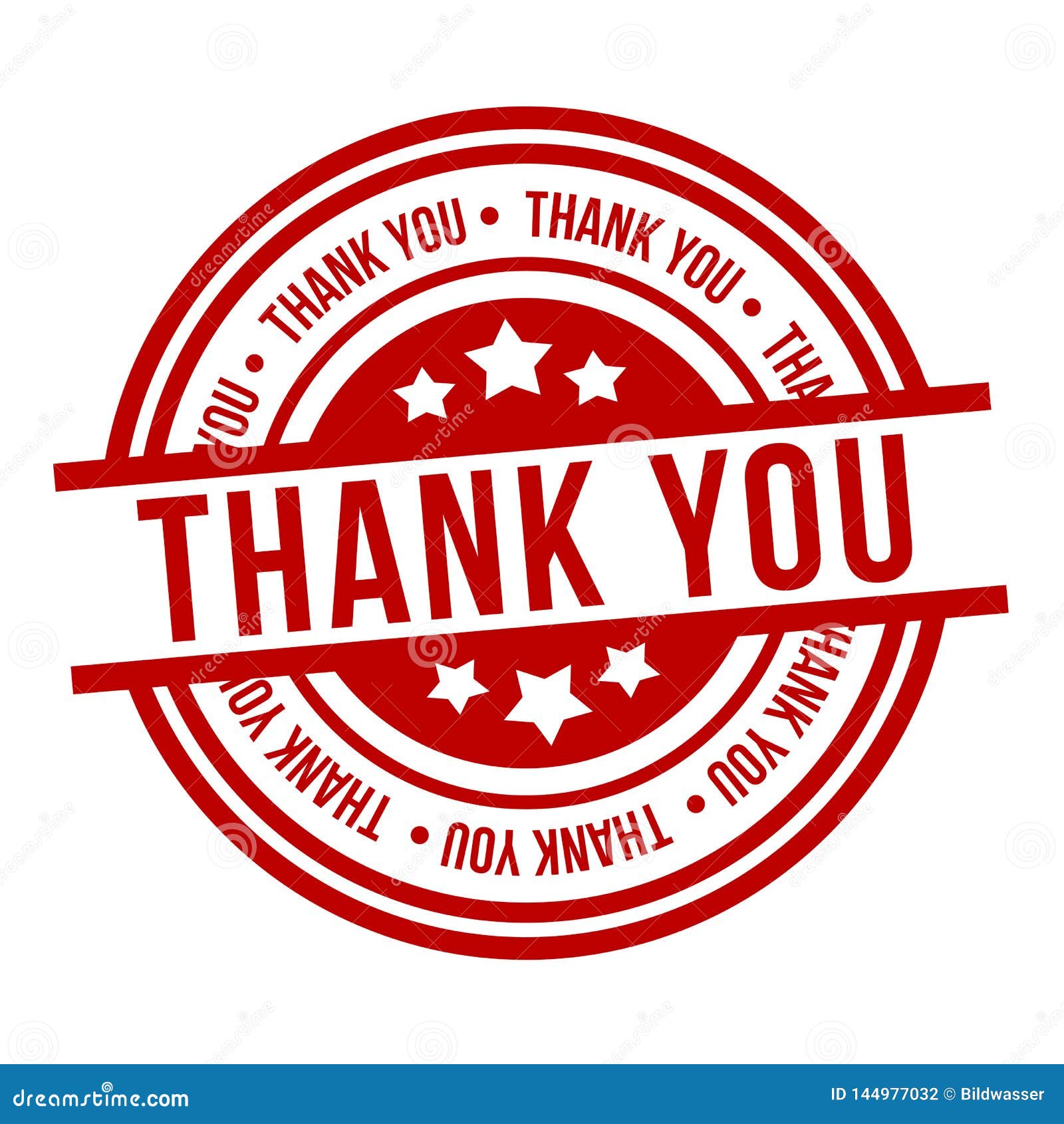 Thank You Stamp. Red Badge stock vector. Illustration of commerce