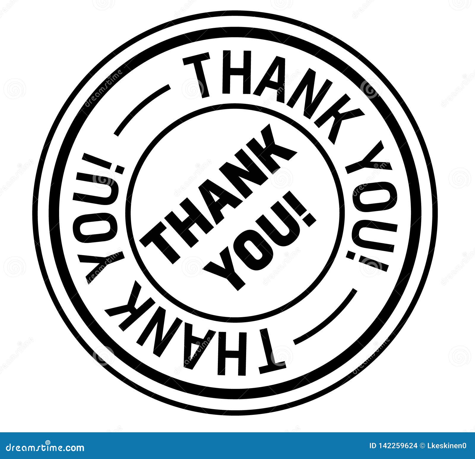 Thank you stamp on white stock vector. Illustration of text - 142259624