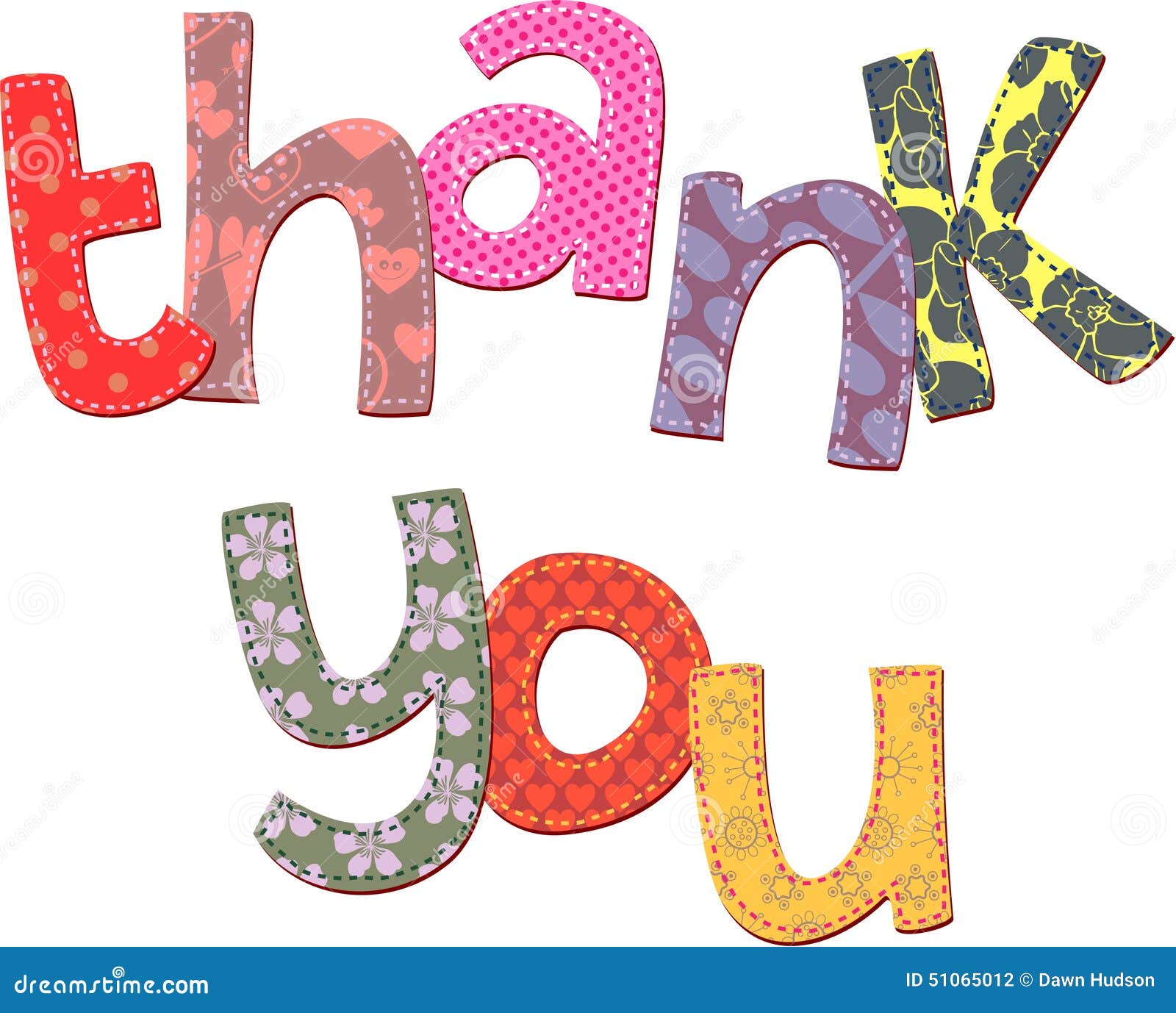 Thank You Text Clip Art Stock Illustration - Image: 51065012