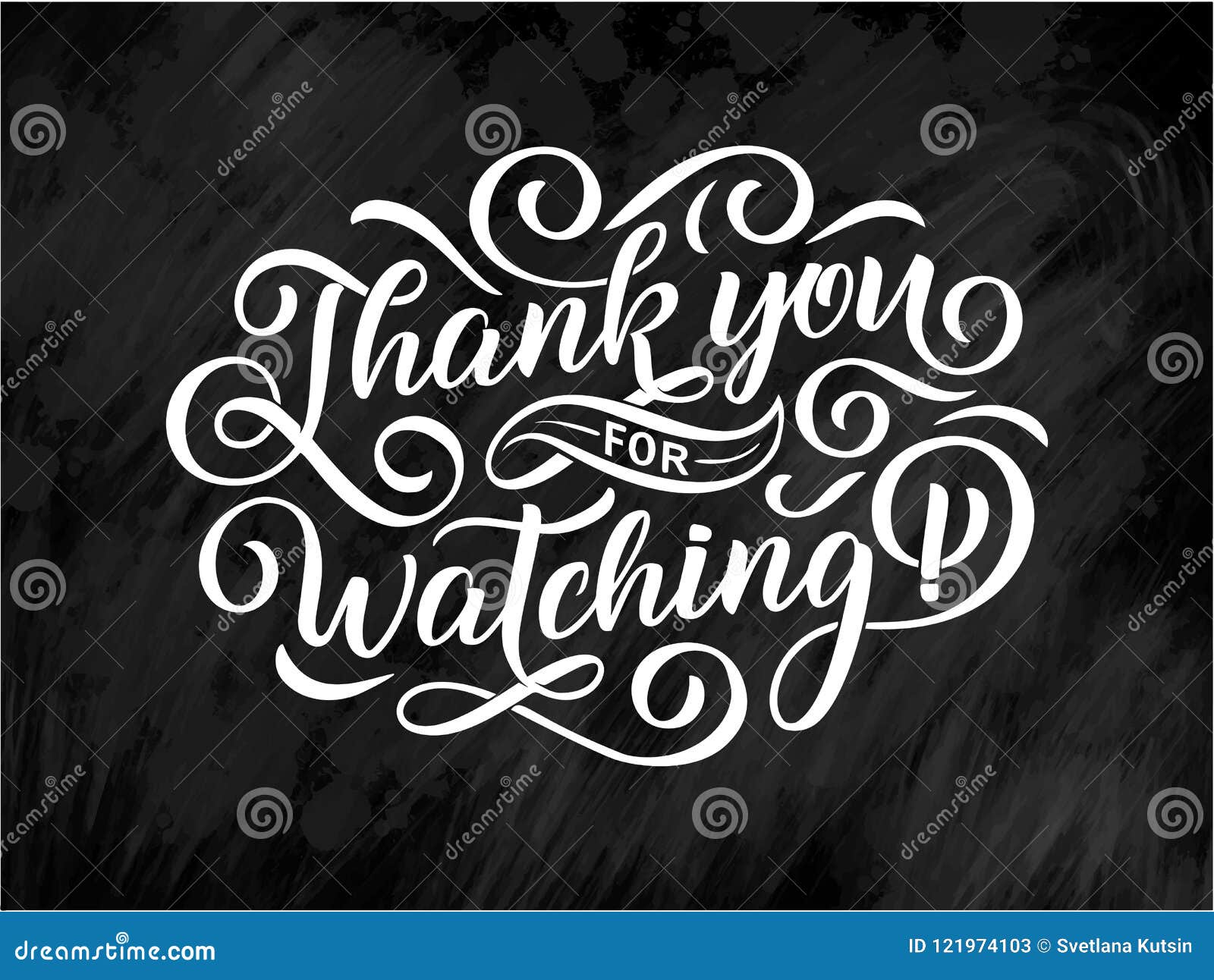 Thank You For Watching Cover Banner Template For Your Video Blog Article Presentation Trendy Background With Text Stock Illustration Illustration Of Phrase Graphic