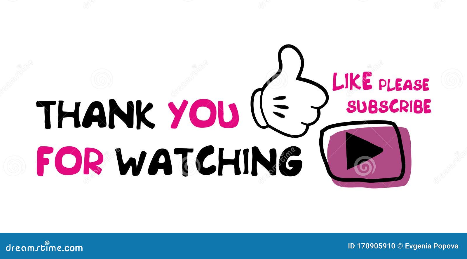 Thank You For Watching Please Like And Subscribe Stock Vector Illustration Of Please Bloggers