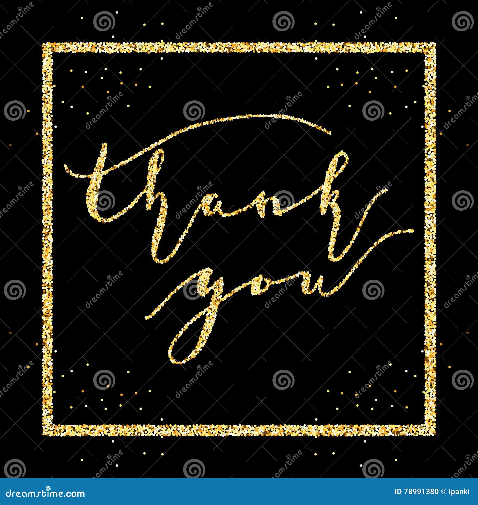 glitter thank you clipart