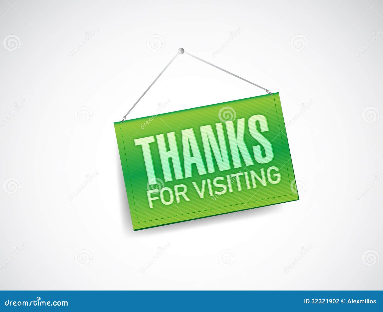 Thanks for Visiting Hanging Sign Stock Illustration - Illustration of