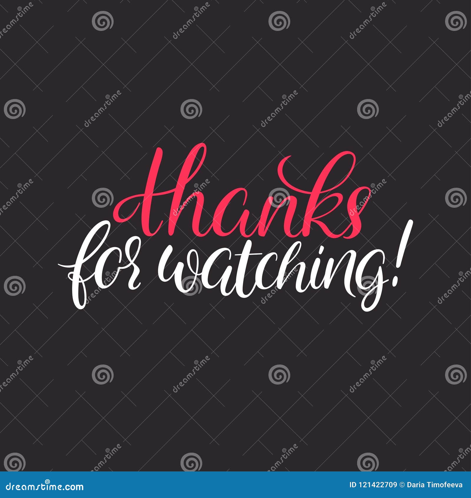 Thanks For Watching Stock Vector Illustration Of Type