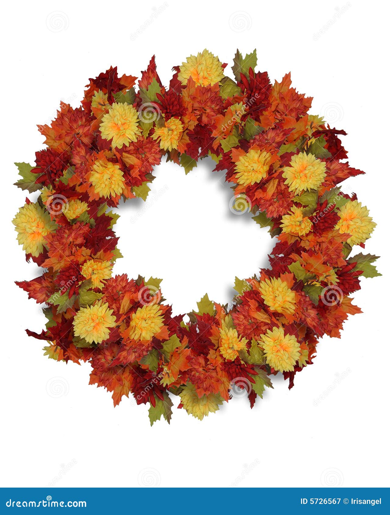 Thanksgiving Autumn Flowers Wreath Royalty Free Stock 