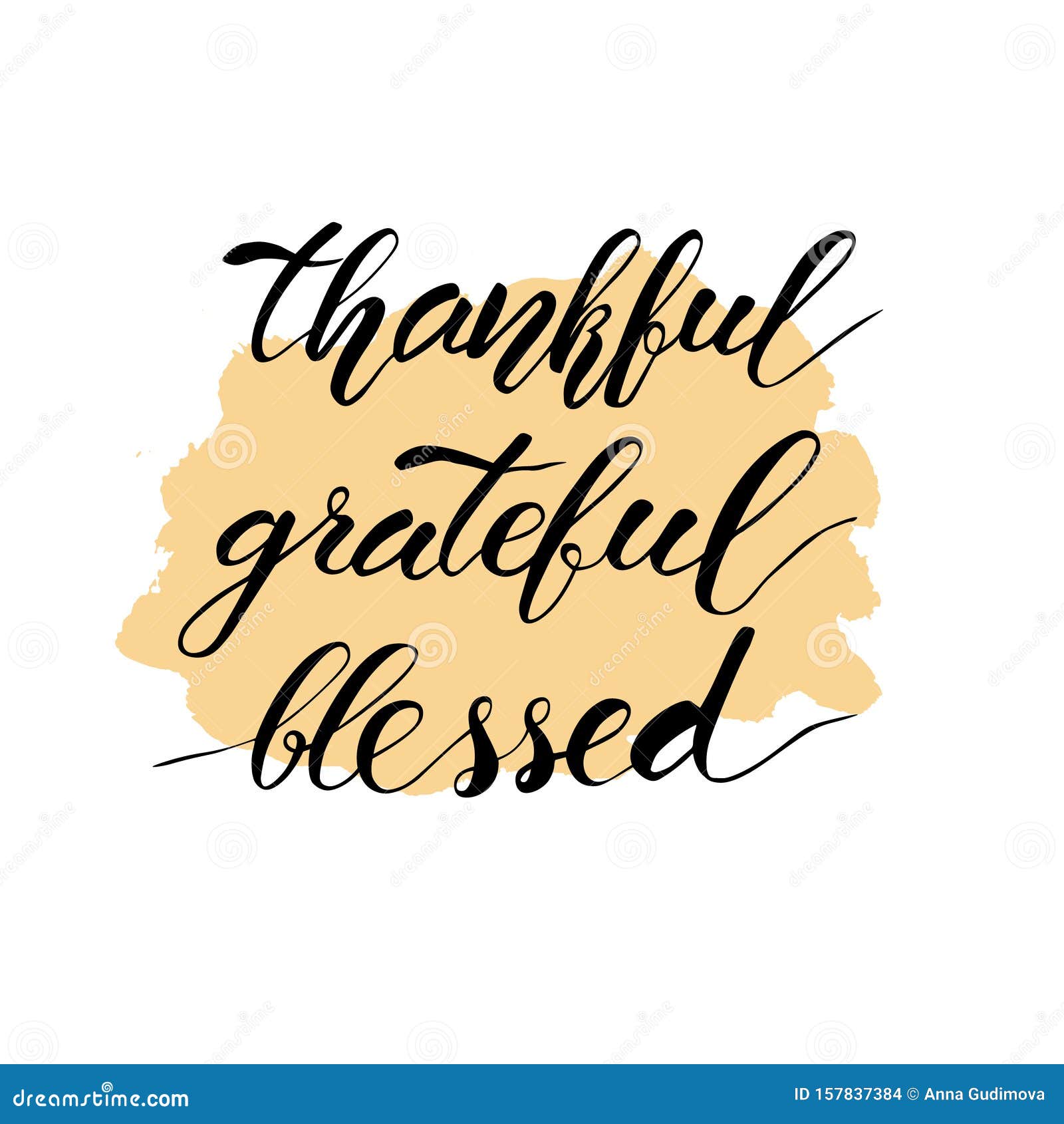 Download Thanksgiving Day Lettering. Thankful Grateful Blessed ...