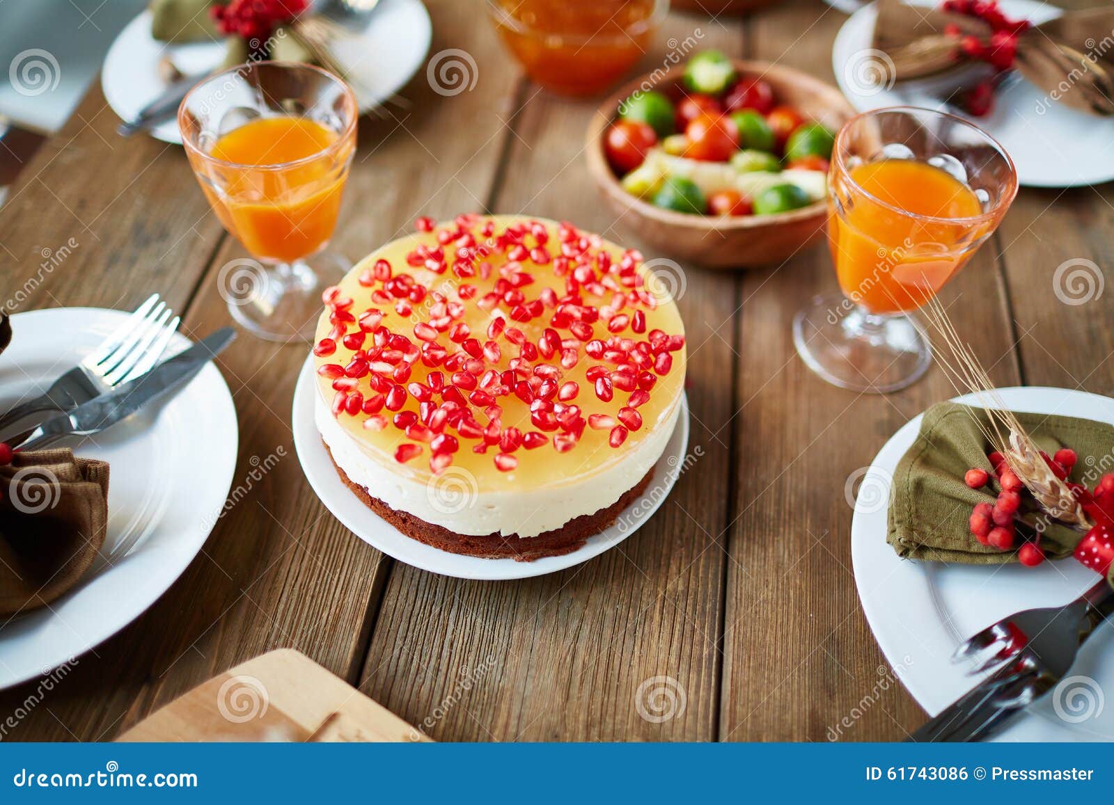 Thanksgiving dessert stock photo. Image of pomegranate - 61743086