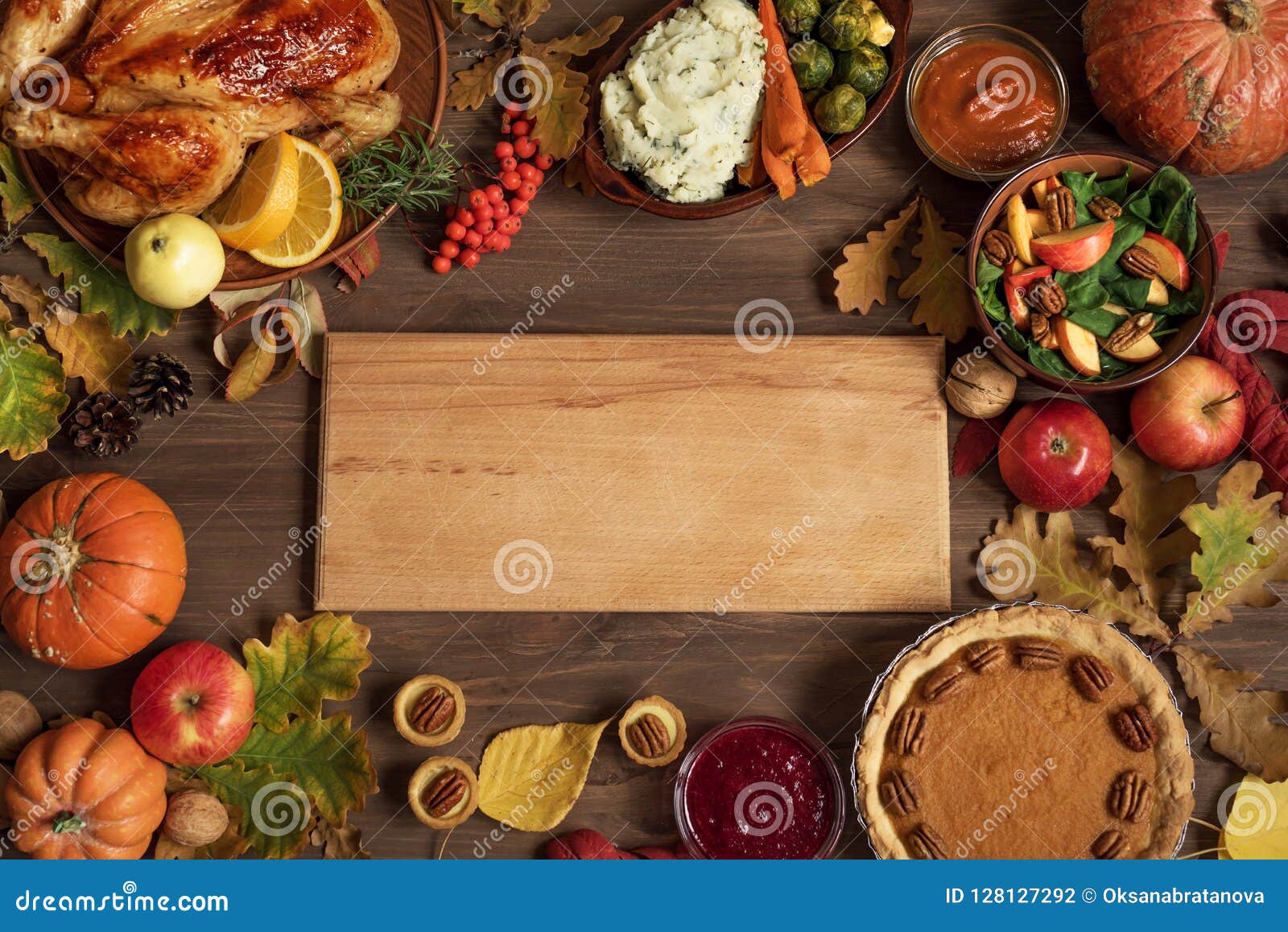 Thanksgiving Dinner Background Stock Photo Image Of Halloween Celebration 128127292