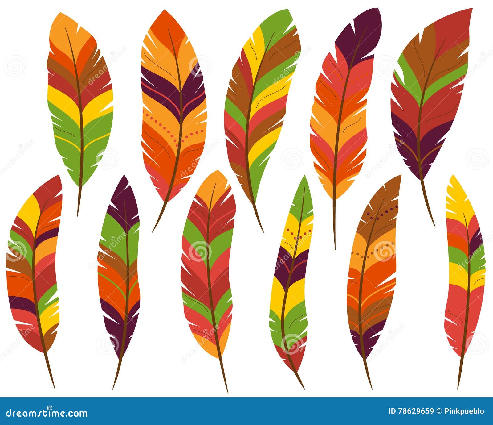 thanksgiving or fall colored feathers