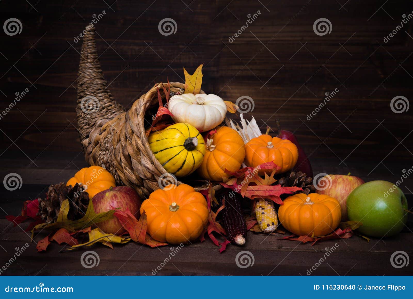 thanksgiving or fall cornucopia