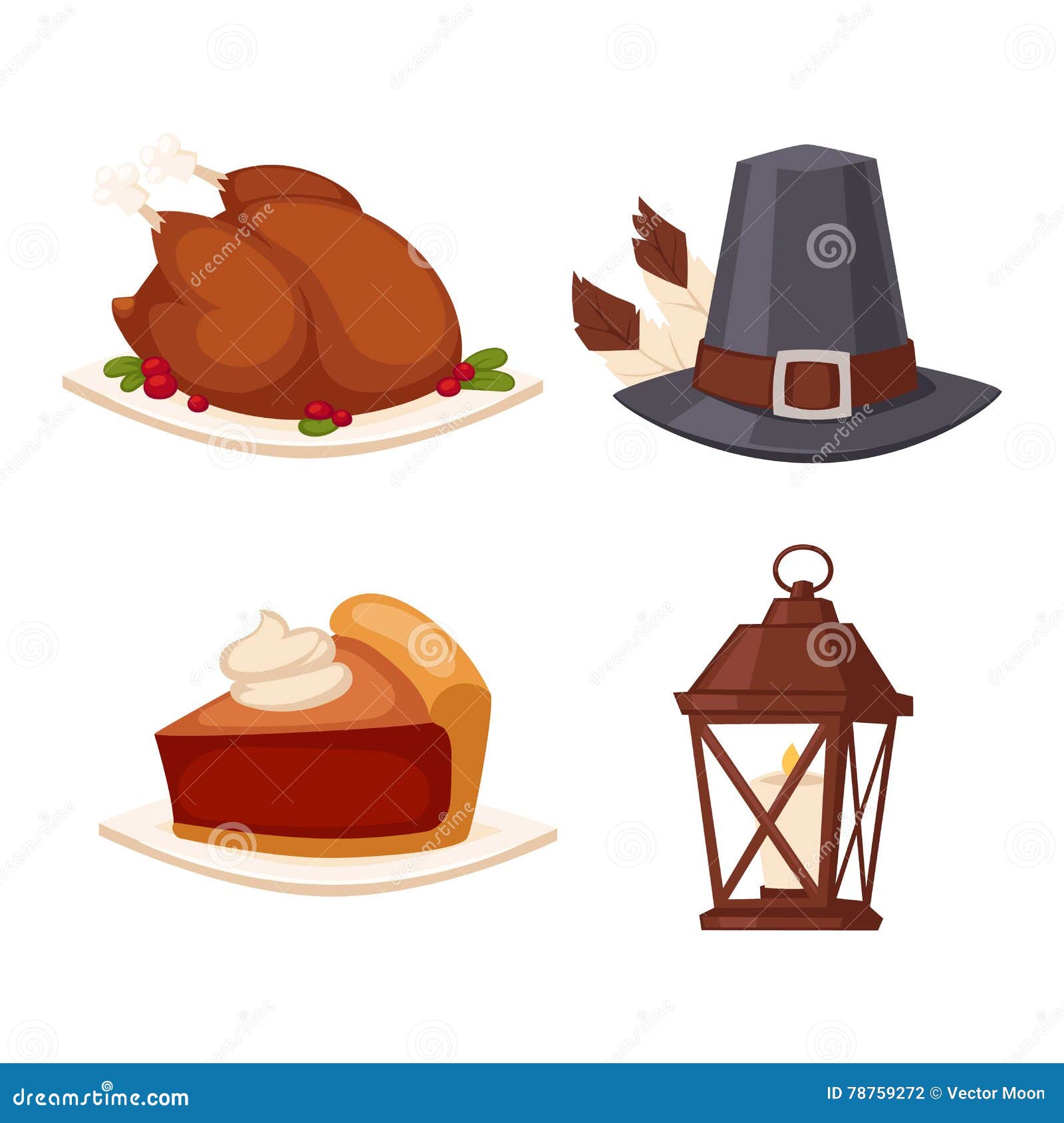 Thanksgiving Icons Vector Set Stock Vector - Illustration ...