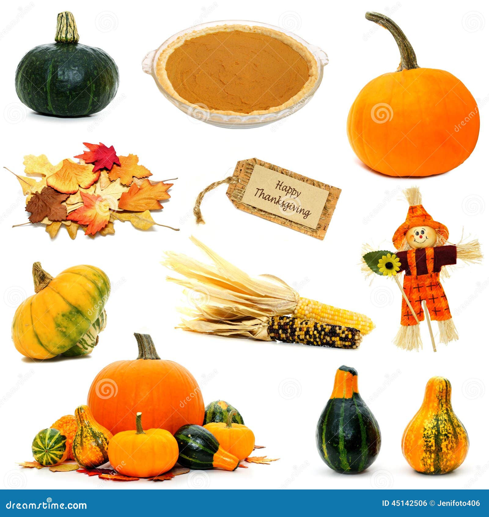 Thanksgiving Items Isolated Stock Photo Image of items, holiday 45142506