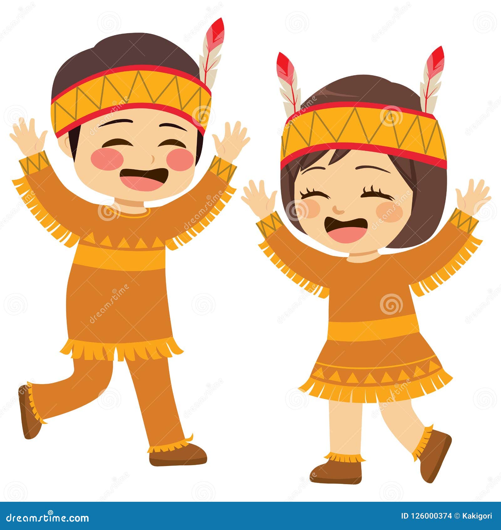 native american kid clipart of kids