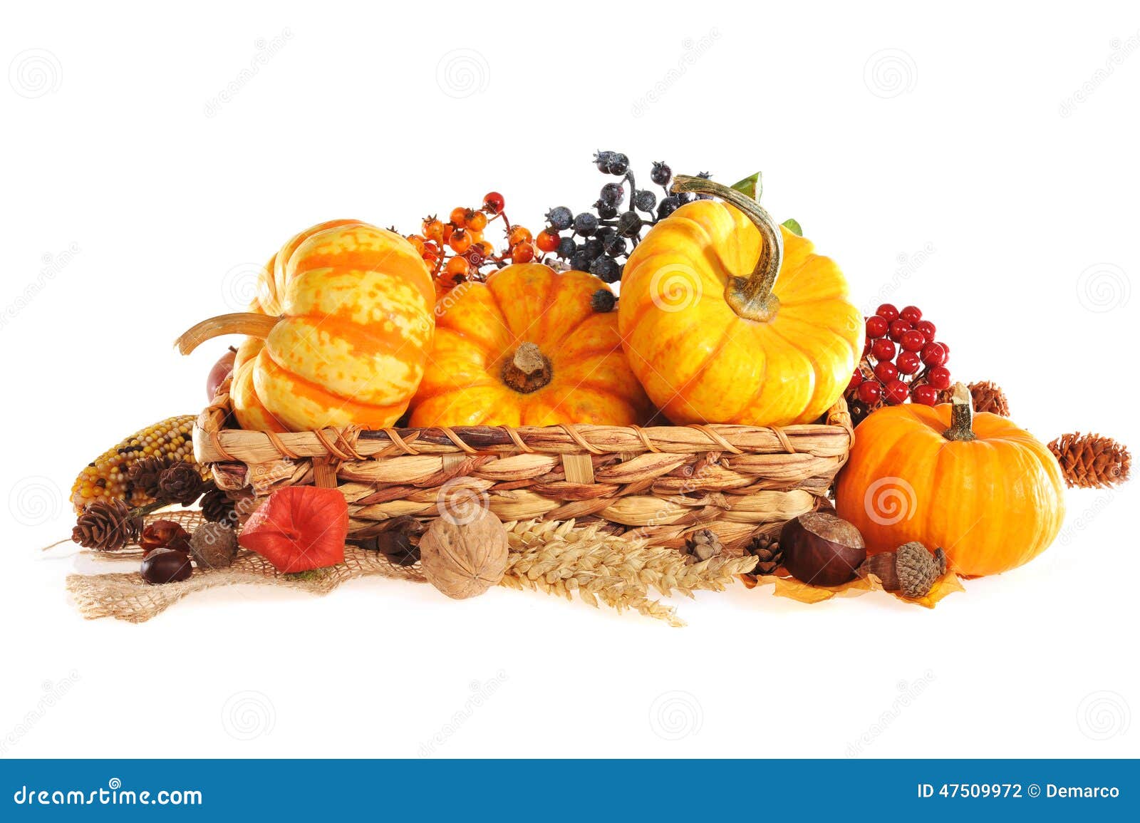Thanksgiving in Rattan Basket Stock Photo - Image of christendom, fall ...