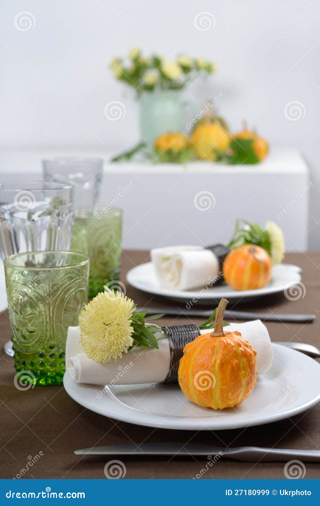 Thanksgiving table setting stock image. Image of orange - 27180999