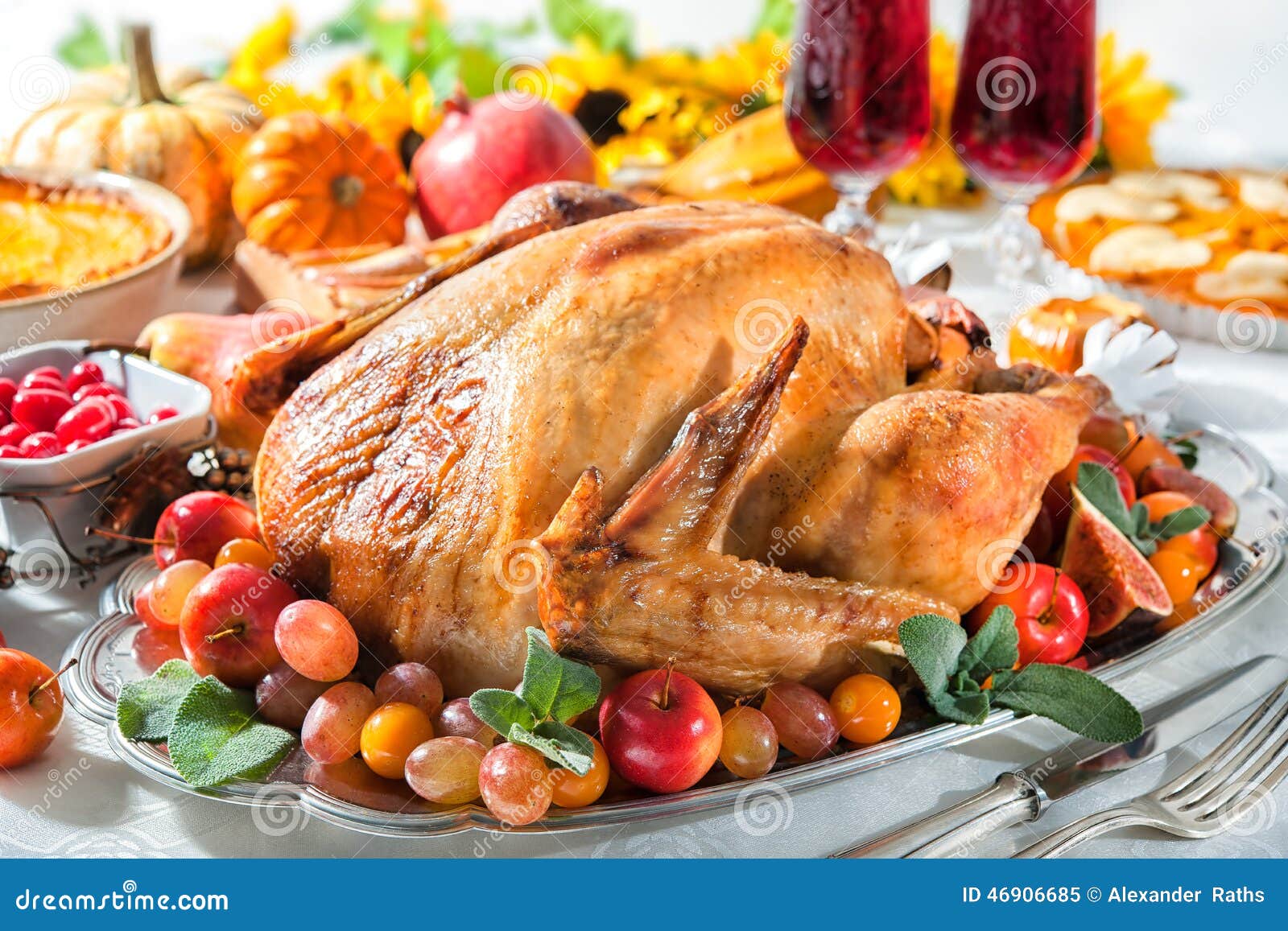 Thanksgiving turkey stock image. Image of cuisine, candle - 46906685