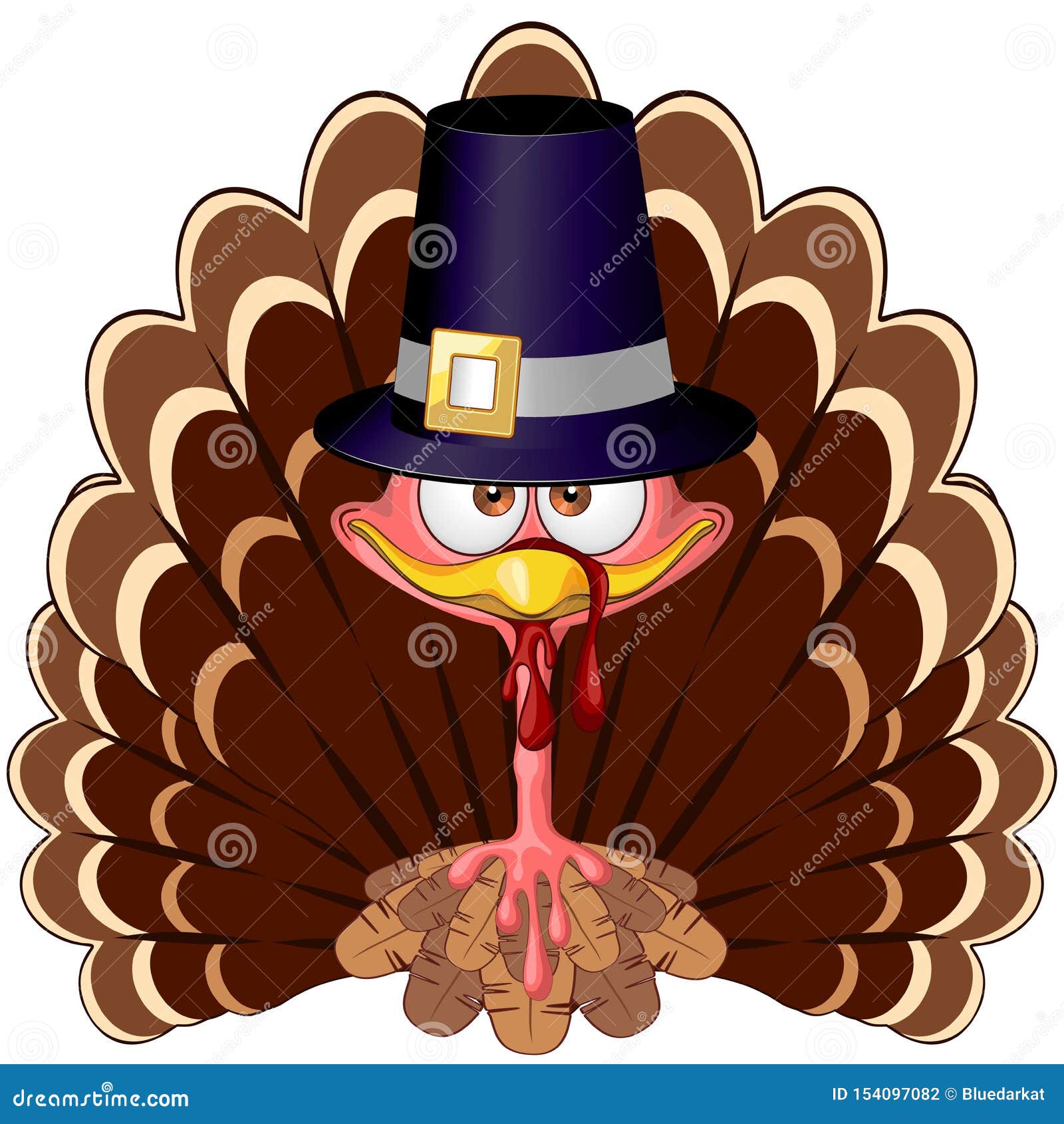 Thanksgiving Turkey Funny Cartoon Character Vector Illustration Stock  Vector - Illustration of fallseason, gratitude: 154097082