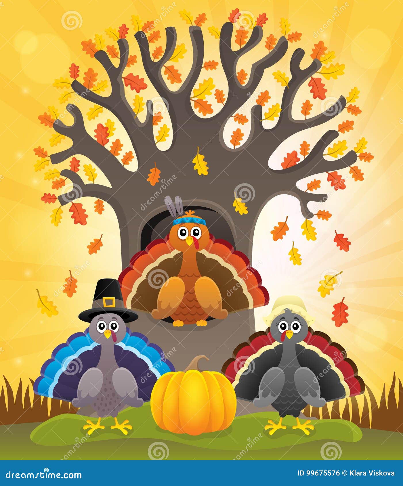 thanksgiving turkeys thematic image 2