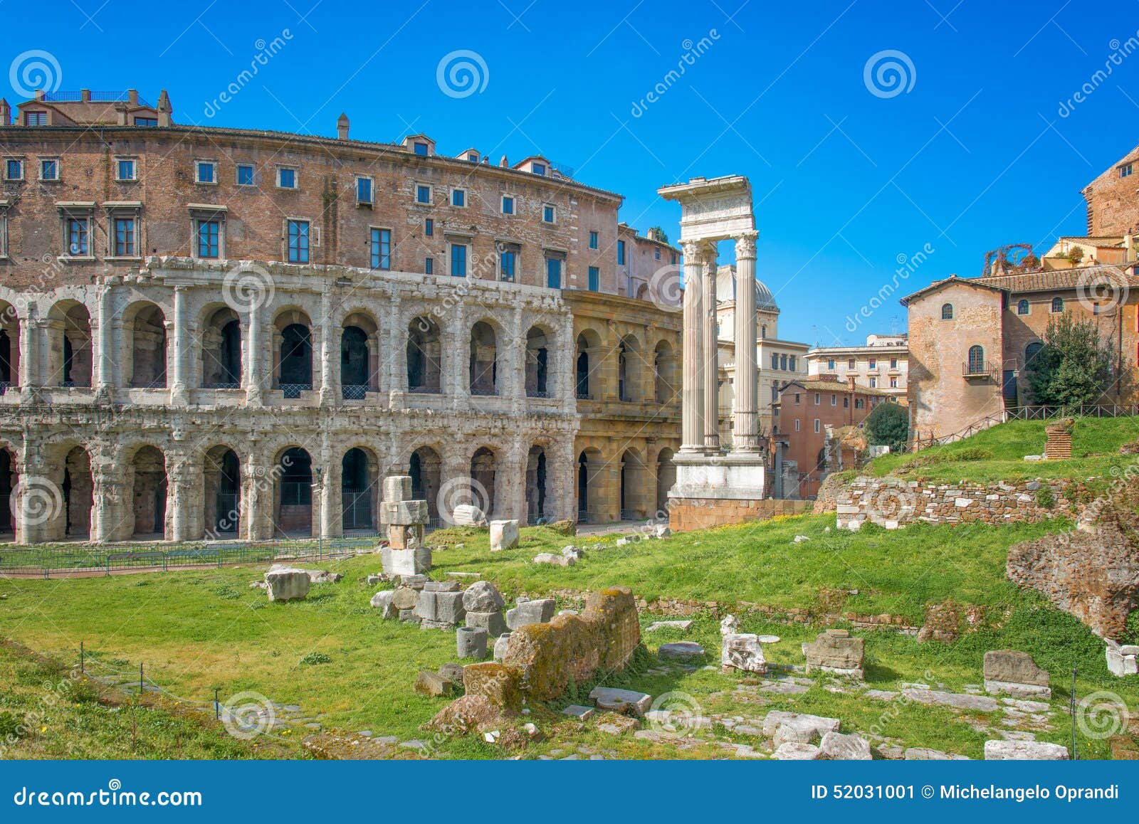 The Theater of Marcellus Rome Stock Image Image of caesar, roman