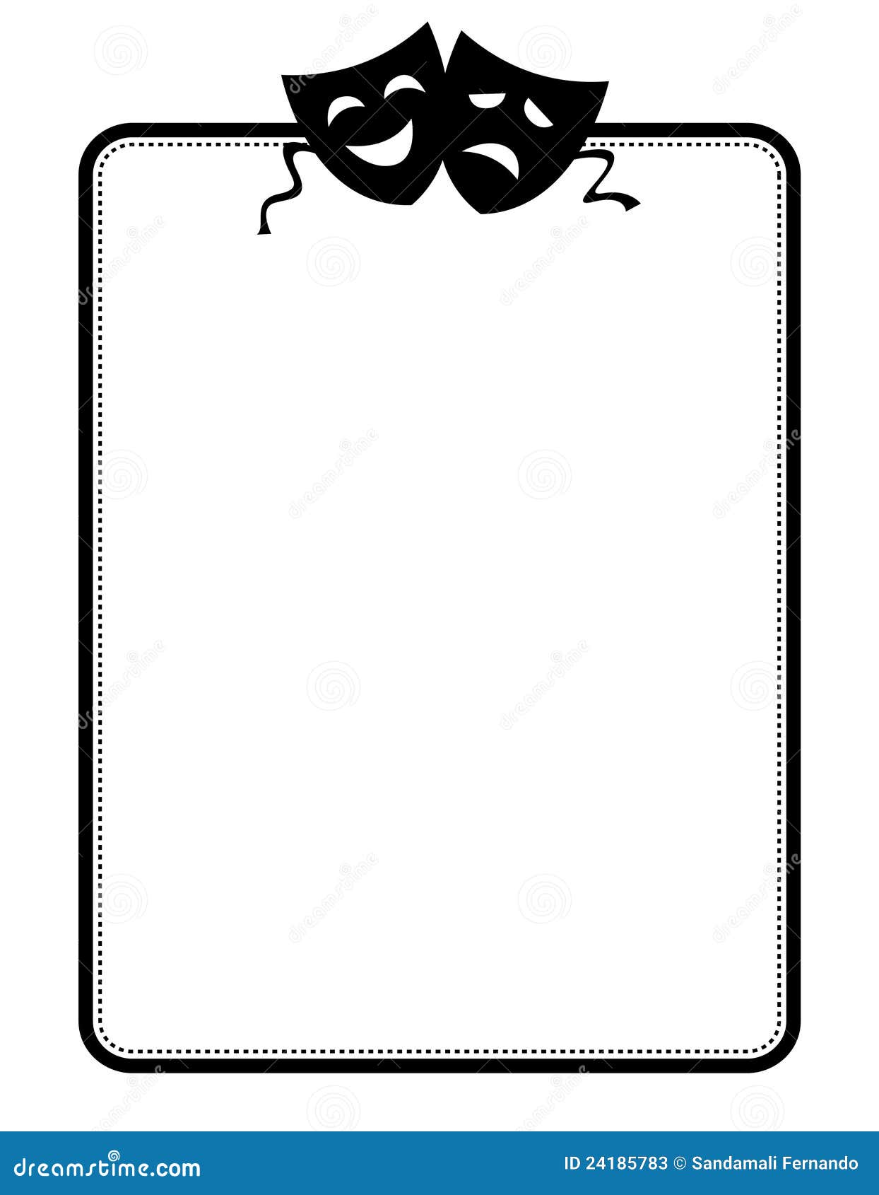 Download Theater mask frame stock vector. Illustration of ...