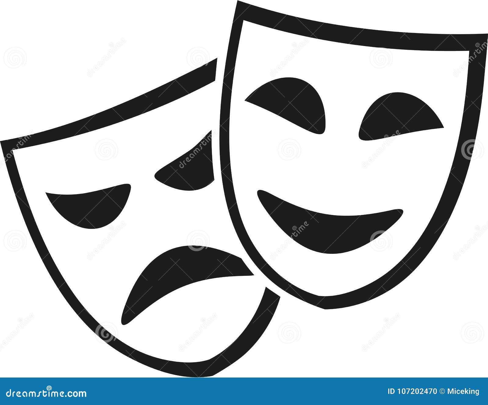 Theater masks Royalty Free Vector Image - VectorStock