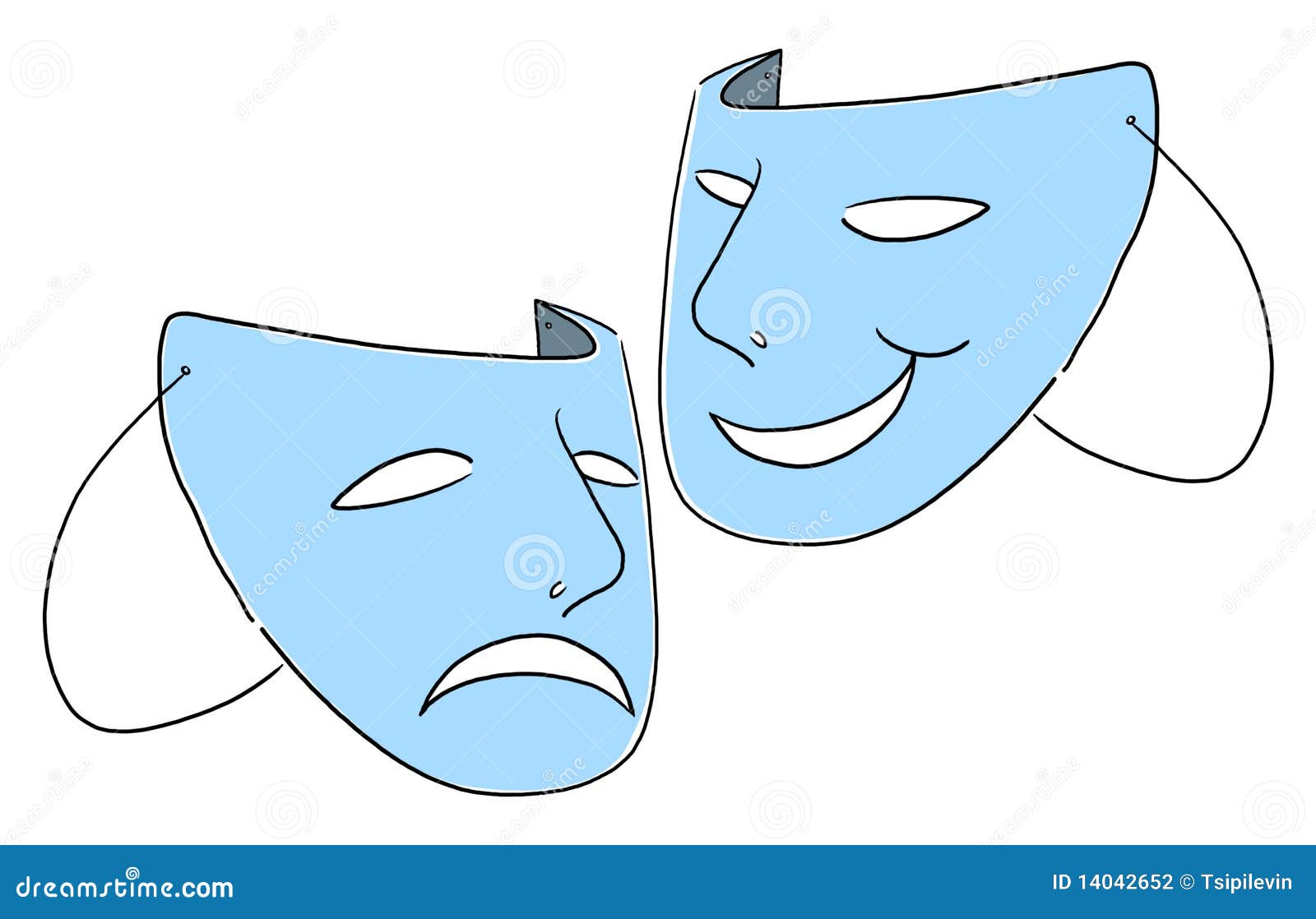 Theater Masks Symbol Illustration Stock Photography - Image: 14042652