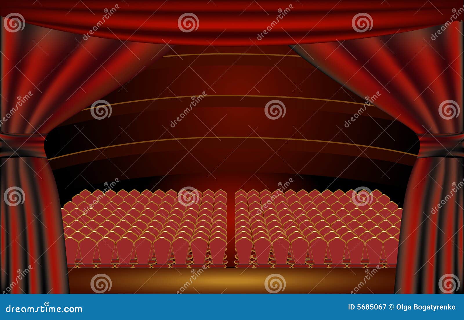 Theater stage, audience stock vector. Illustration of audience - 5685067