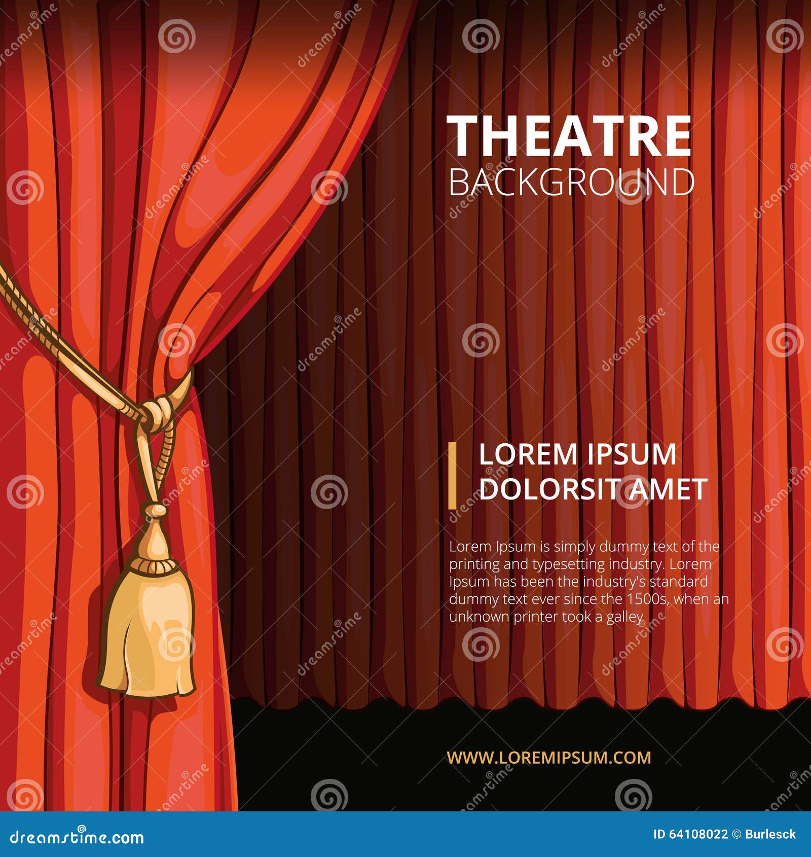 Puppet show booth with theater masks red curtain Vector Image