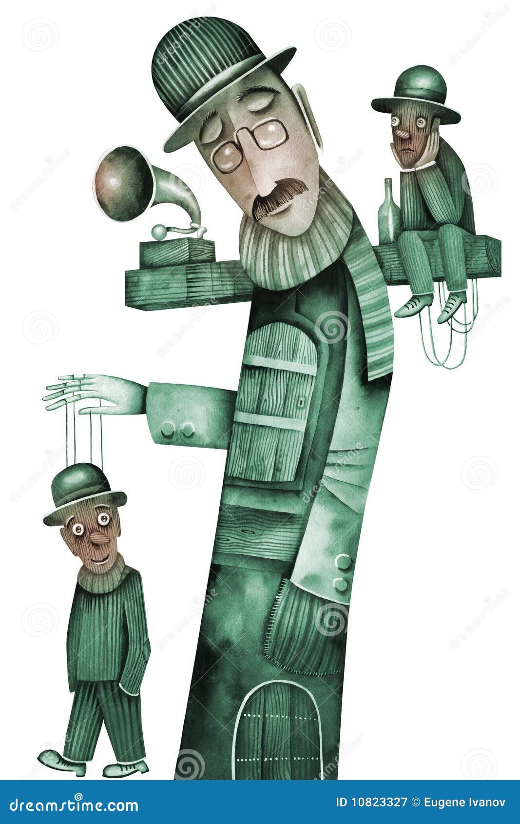 Wooden With Joints In Different Poses. Wood Human Anatomy