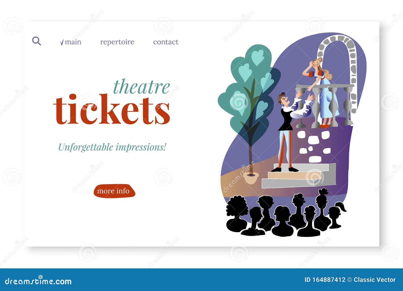 theatre tickets  landing page template