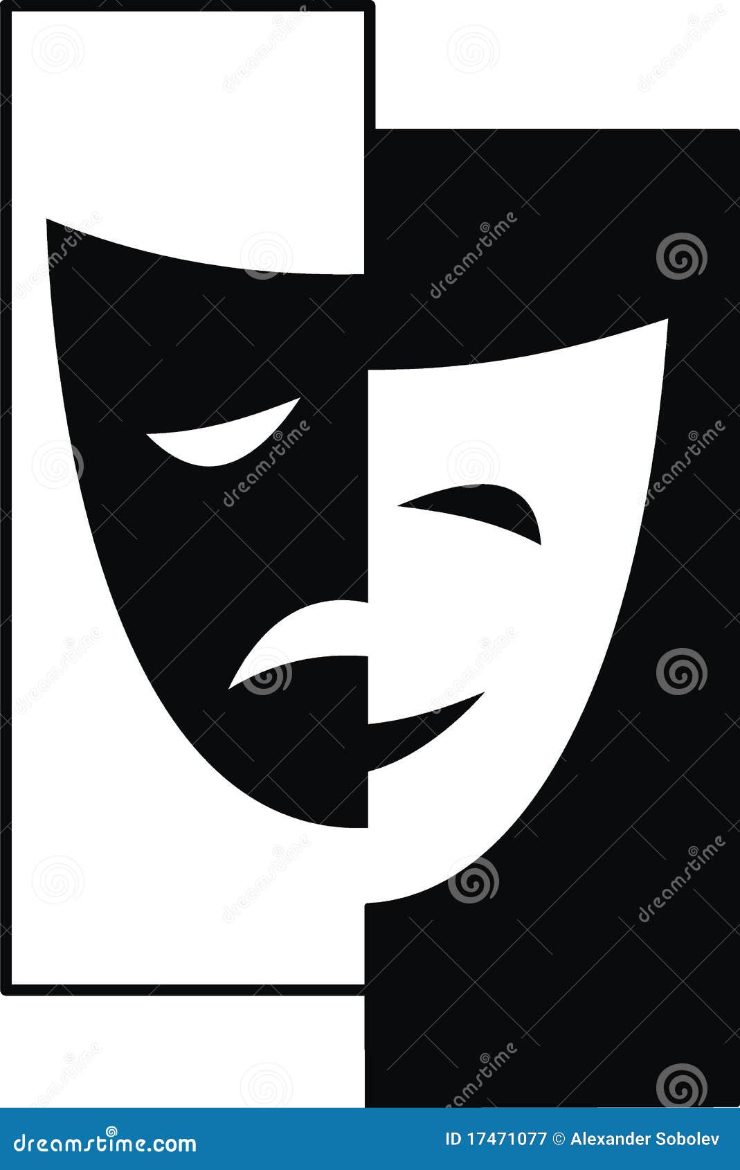 theatrical masks - tragedy and comedy