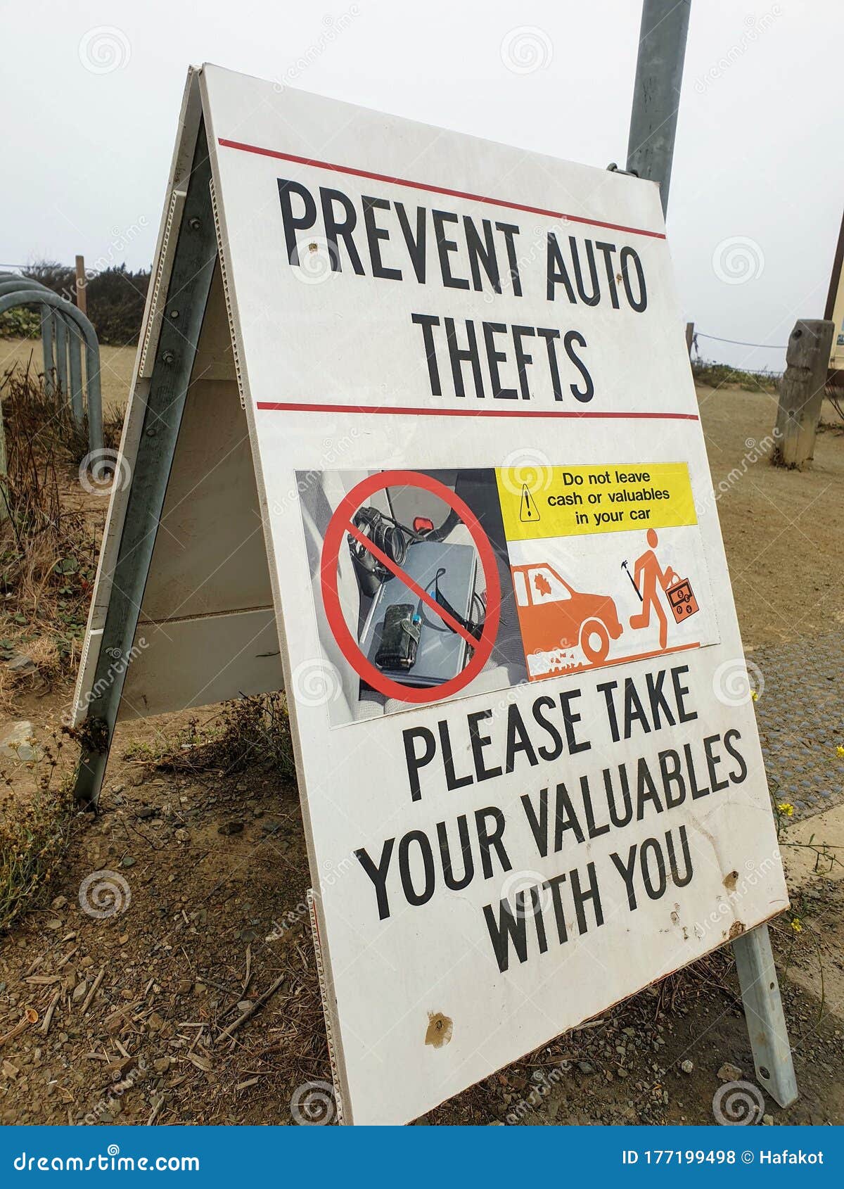 Theft Prevention Sign in San Francisco Editorial Stock Photo Image of