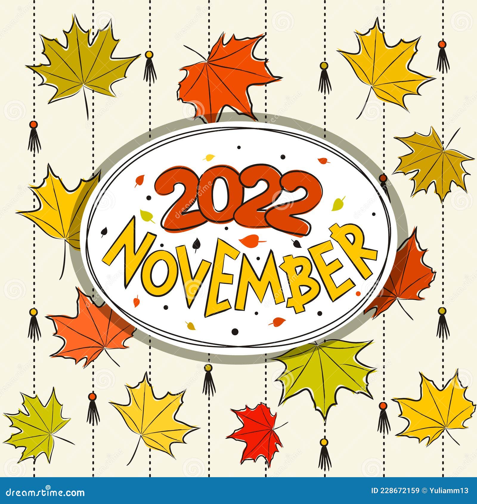 thematic-template-for-a-calendar-for-2022-the-month-of-november-stock