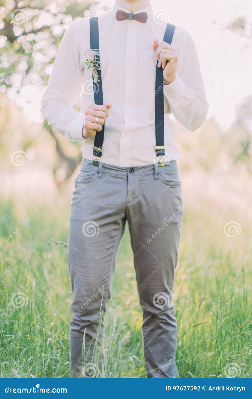 Boy Suspender Pants  Light Grey  Tiny Tots Kids
