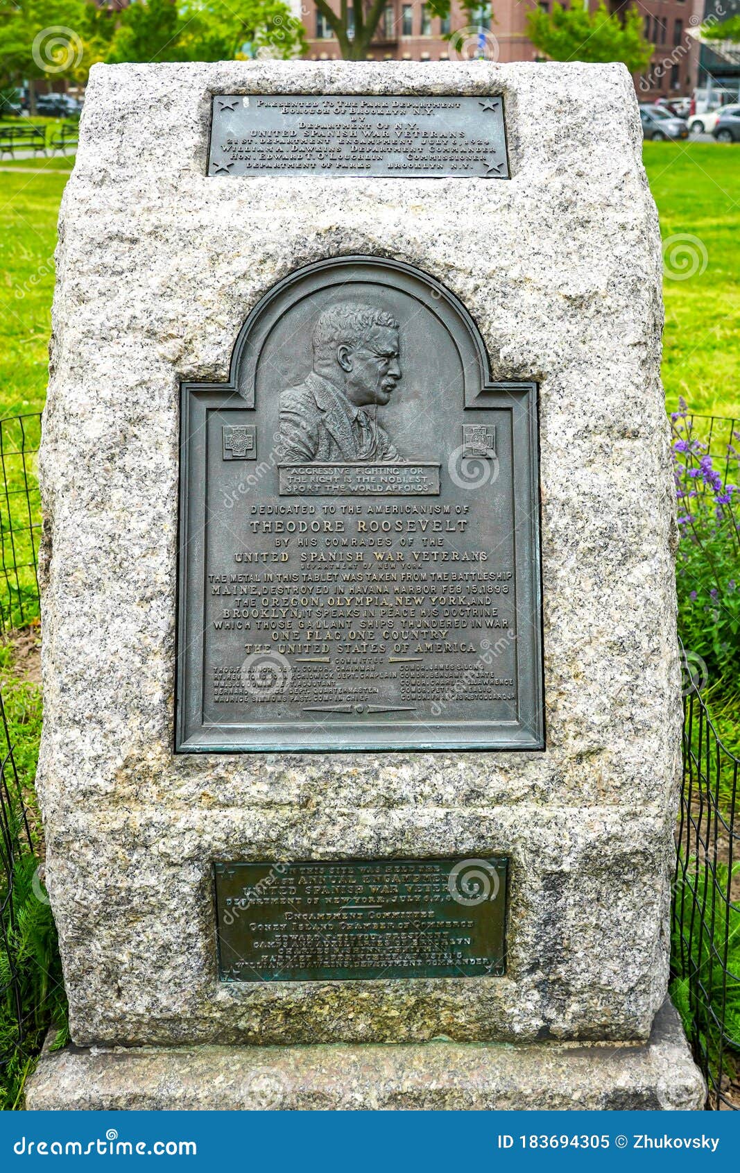 Theodore Roosevelt Memorial At The Asser Levy Park In Brooklyn Editorial Image Image Of Artwork Asser 183694305