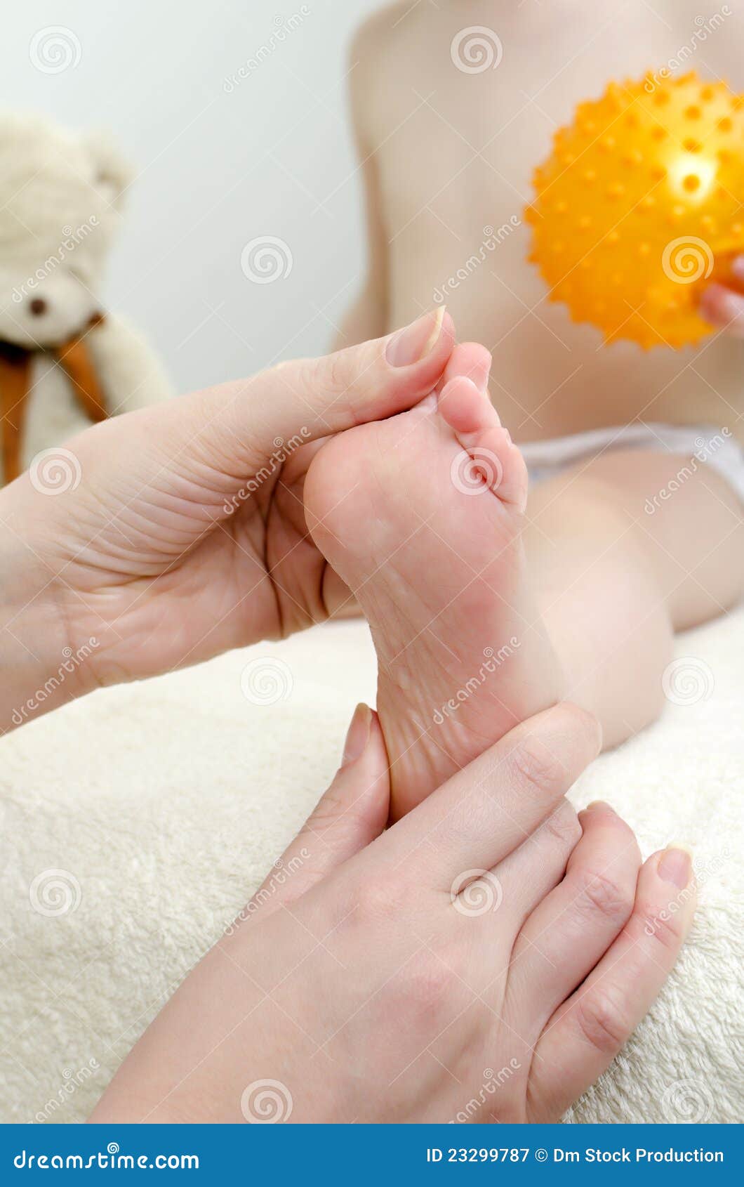 Therapist Makes a Child Massage. Stock Image Image of caucasian, medical 23299787