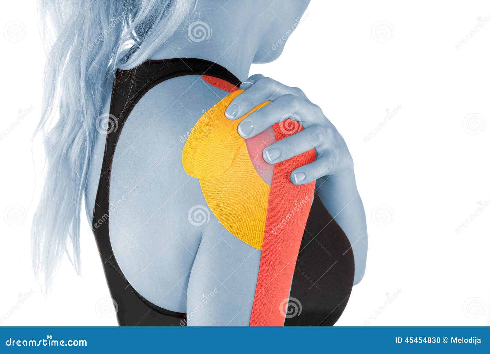 Therapy with tex tape stock photo. Image of pain, arthritis - 45454830