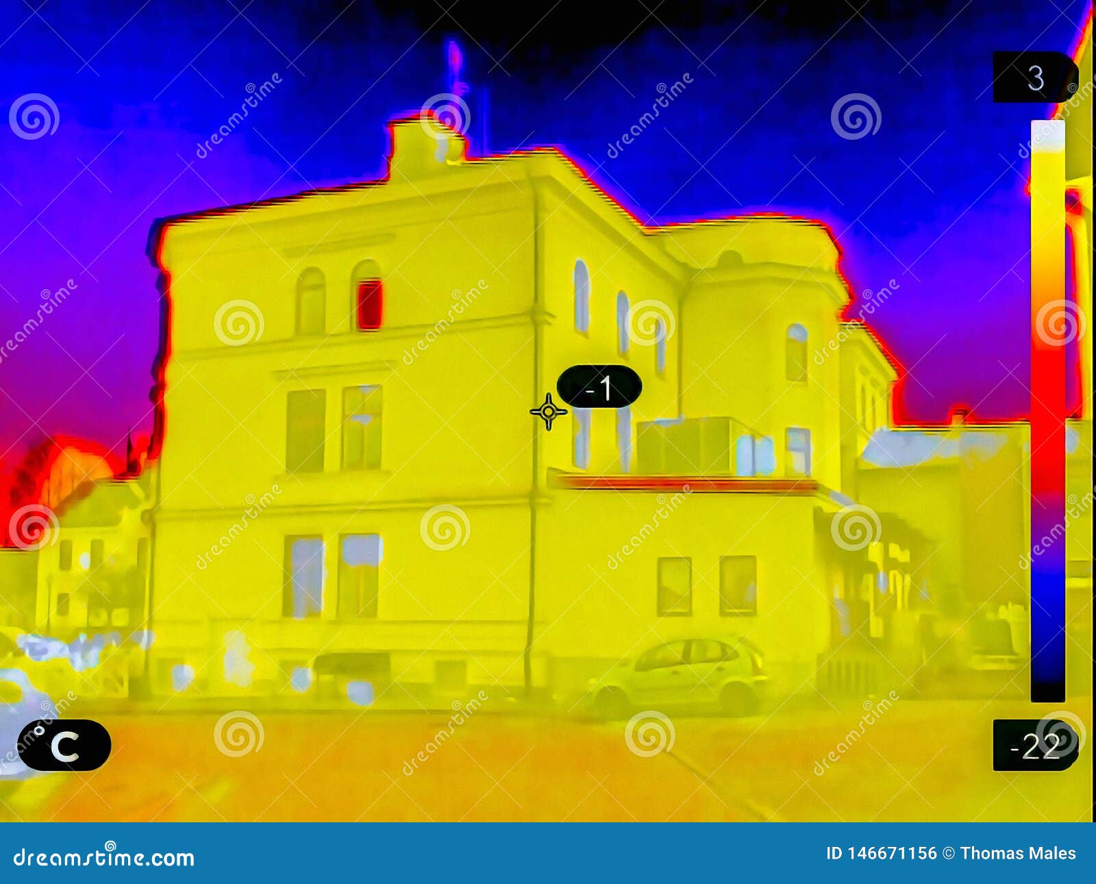 Thermal image stock photo. Image of energy, emission 146671156