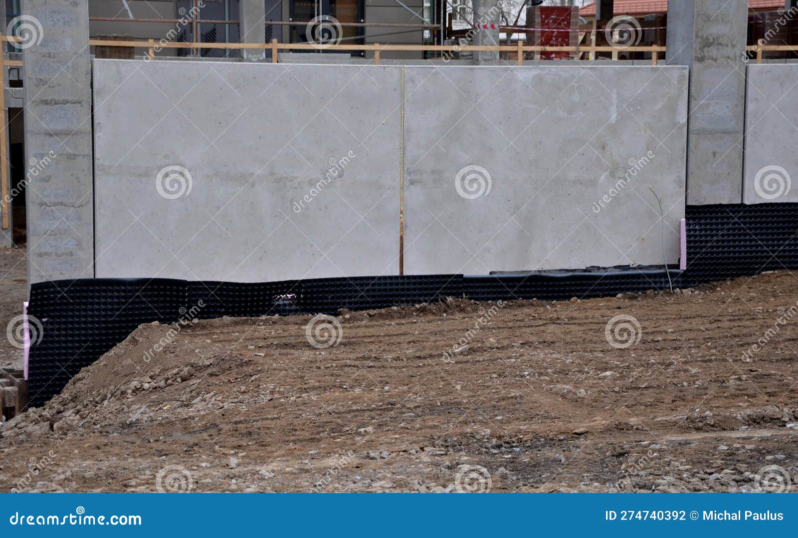 Thermal Insulation with Polystyrene Plates Around the Perimeter Stock